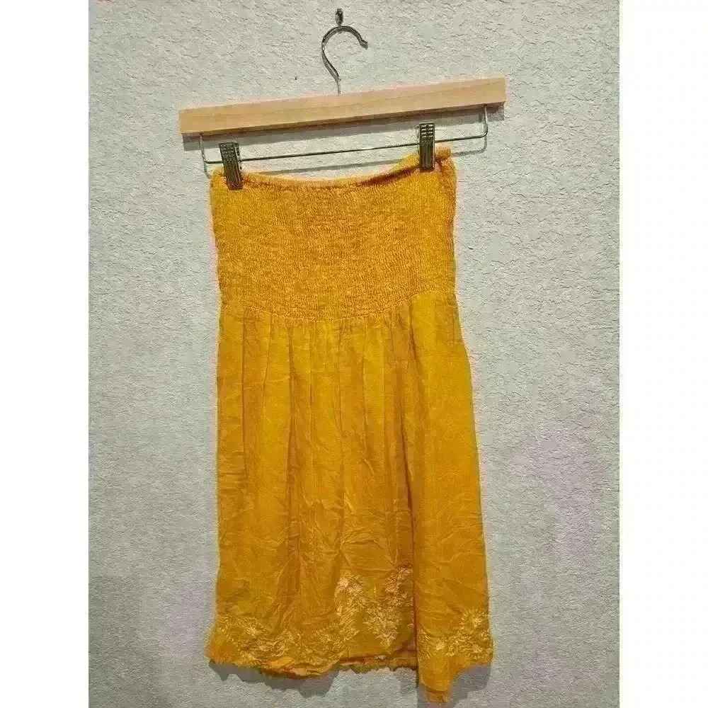 Forever 21 Yellow Tube mini Dress Sz SP
